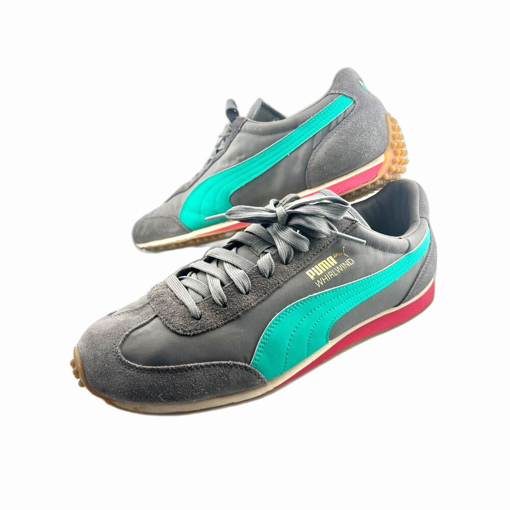 Puma Classic Whirlwind Men's 12 Gray Pink Teal Shoes Sneakers Retro 90's Suede